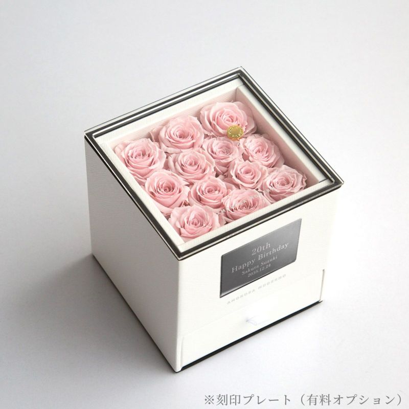 ダーズンローズドゥロワー(プレミアム)/ピンク （プリザーブドフラワー