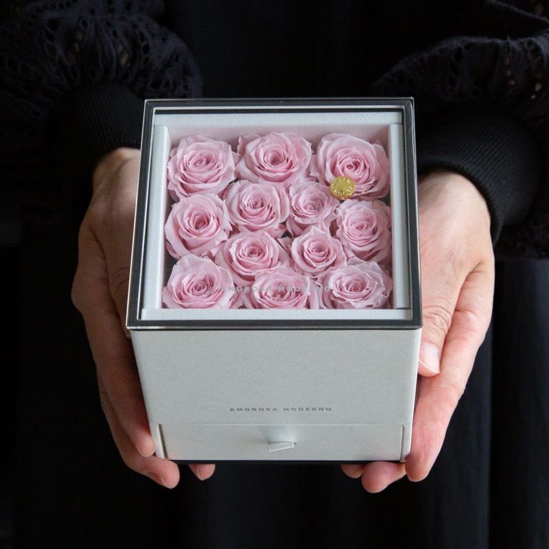 AMOROSA プリザーブドフラワー ダーズンローズドゥロワー（ラグジュアリー） ダーズンローズドゥロワー(ラグジュアリー)/ピンク （プリザーブド