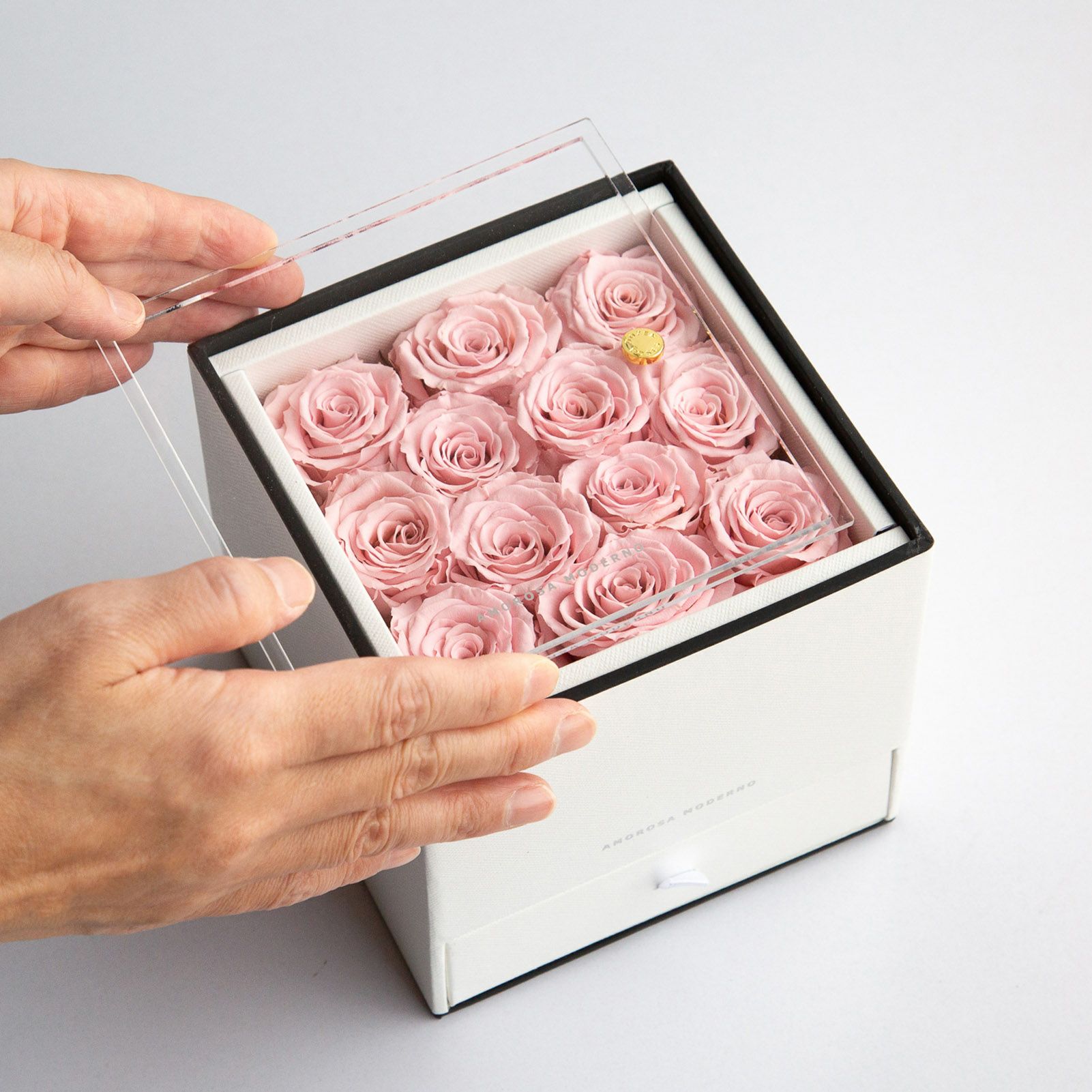 ダーズンローズドゥロワー(ラグジュアリー)/ピンク （プリザーブド